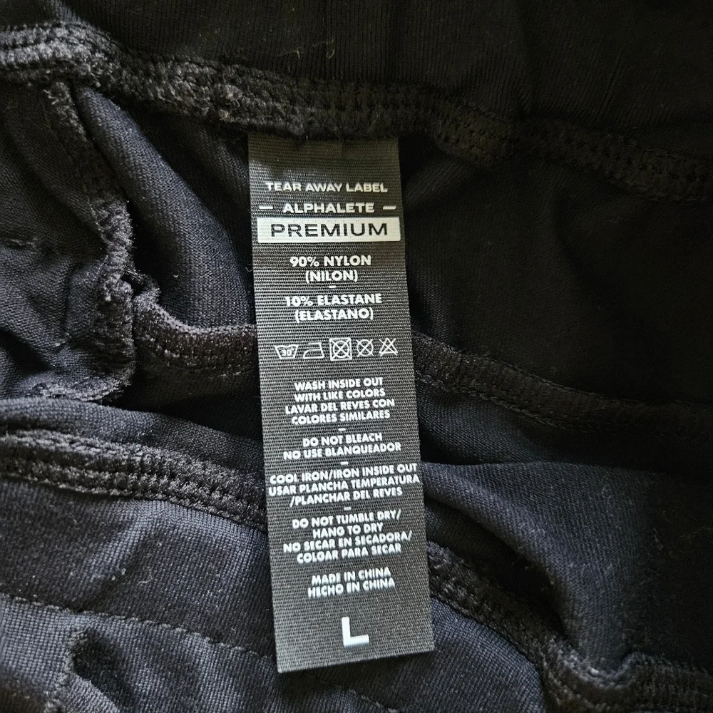 Mens Alphalete premium Joggers Black Large